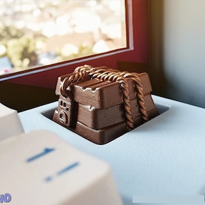 Cute Chocolate, Waffle And Cookie Key Cap Handmade Artisan Keycap | Keycap | Cute Keycaps | Custom Keycap