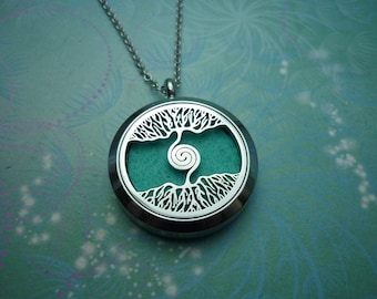 Soul Tree - Aromatherapie-Locket - Edelstahl - Ätherisches Öl-Locket - Diffusor-Locket - Aromatherapie-Schmuck - Öl Diffusor
