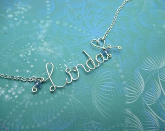 Personalized Wire Word Necklace - Wire Name Necklace - Personalized Jewelry - Personalized Name - Wire Wrapped - Custom Name Necklace