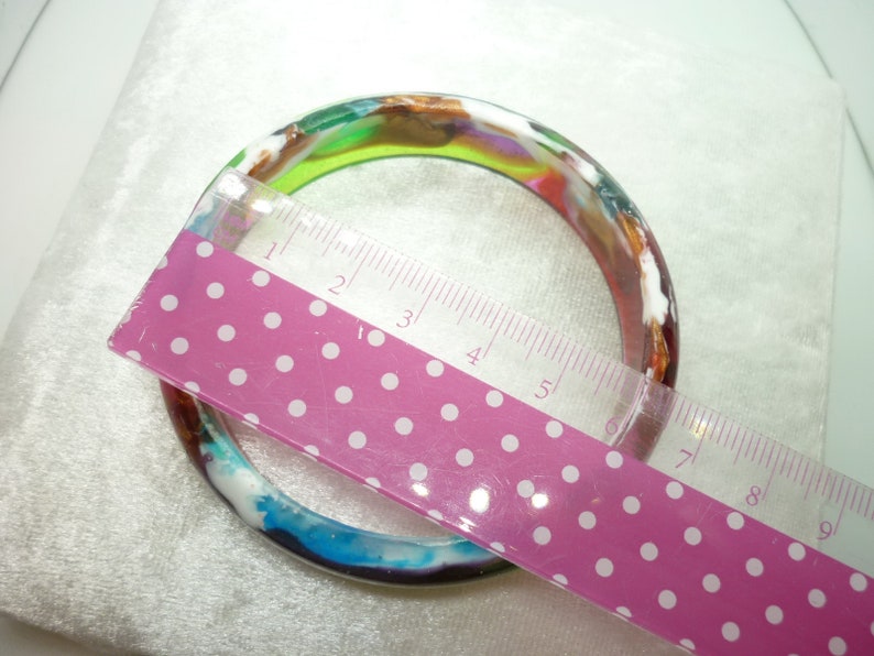 handmade resin bangle unique gift Dragon Nebula Bangle birthday gift colourful bangle multi colour bracelet gift for her