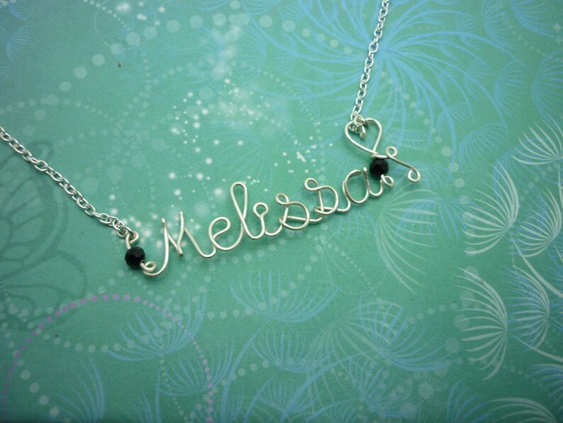 Personalized Wire Word Necklace Wire Name Necklace Etsy
