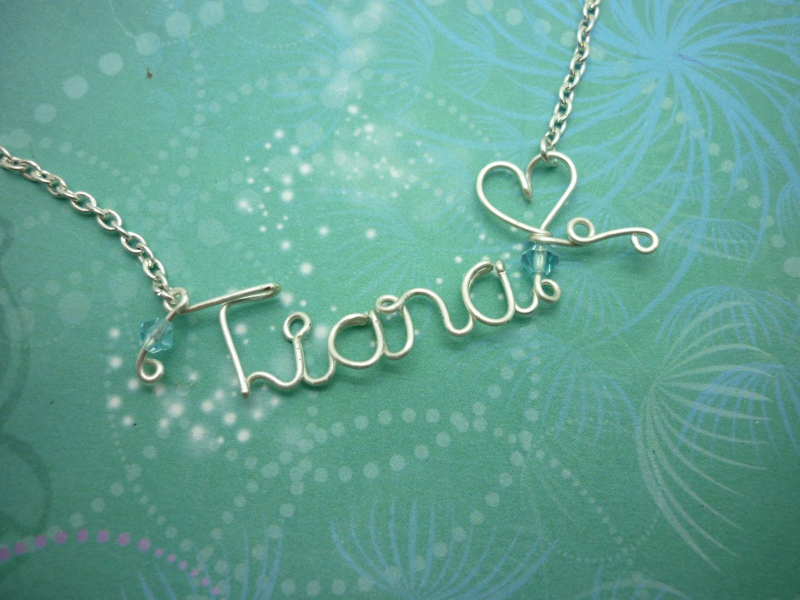Personalized Wire Word Necklace Wire Name Necklace Etsy