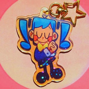Vocaloid Static Miku 2.5&quot; Holo Acrylic Keychain