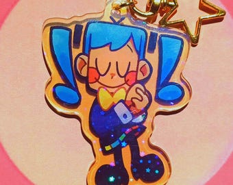 Vocaloid Static Miku 2.5" Holo Acrylic Keychain