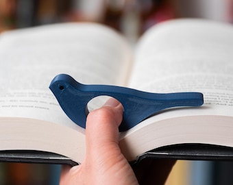 Book Page Holder CUTE BIRD 3D Printed Reading Tool Thumb Rest Fantasy Bookish Accessory For Small Medium Large Hand Book Lover Gift Reading