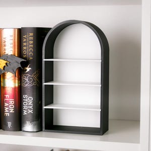 Arched Mini Bookcase Bookend | Dual Color 3D Printed Display image 6