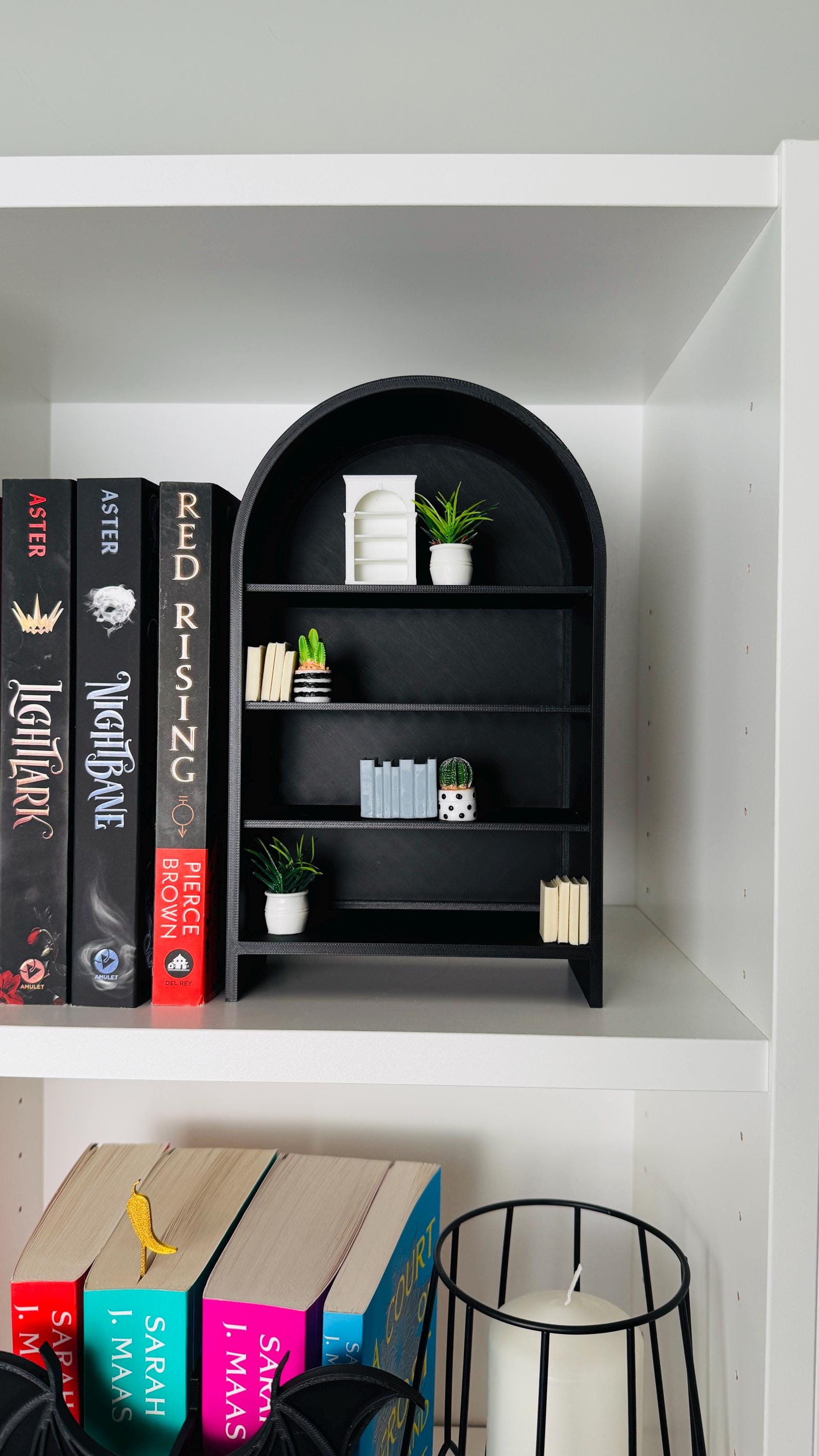 ARCHED BOOKSHELF BOOKEND | Book Swag | Library | Bookish Gift | Reading | 3D Printed | Book Nook | Mini Bookshelf | Mini Stand | Miniverse