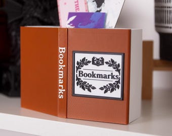Bookmark Holder, 3D Printed Bookshelf Organizer, Flowing Wave Design, Bookish Decor