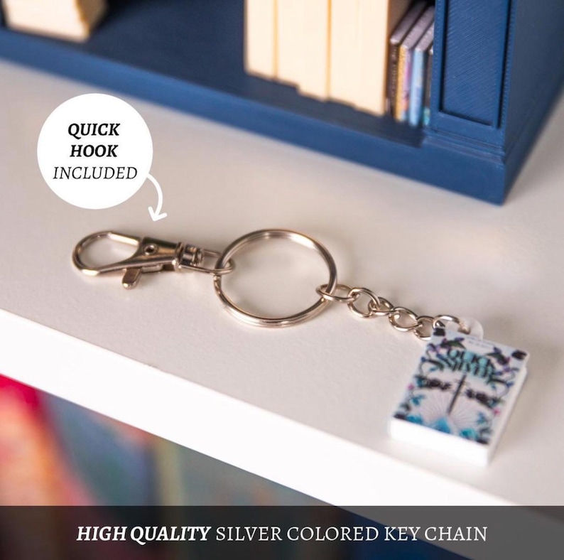 DIY Mini Book Blank Keychains 3D Printed White Miniature Book and Kindle Charms image 5