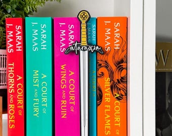Sword of Ataraxia Book Insert - Fantasy Reader Gift, Bookshelf Display
