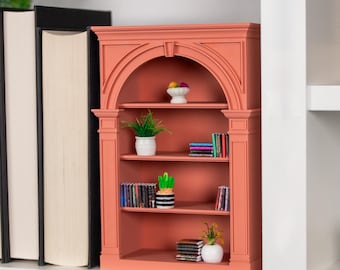 Vintage Bookshelf Bookends 3D Printed Home Library Decor Rustic Shelf Display Reading Corner Gift Idea Literary Book Accessories Set Unique