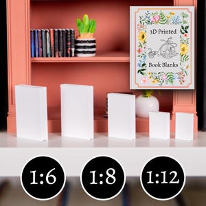 Mini Buch Rohlinge Maßstab 1:12 Miniatur 3d Gedruckt Tiny Dollhouse Bücher für Bücherregal Dekor TBR Gläser Buch Liebhaber Geschenk Packs Bibliothek Bookish Set