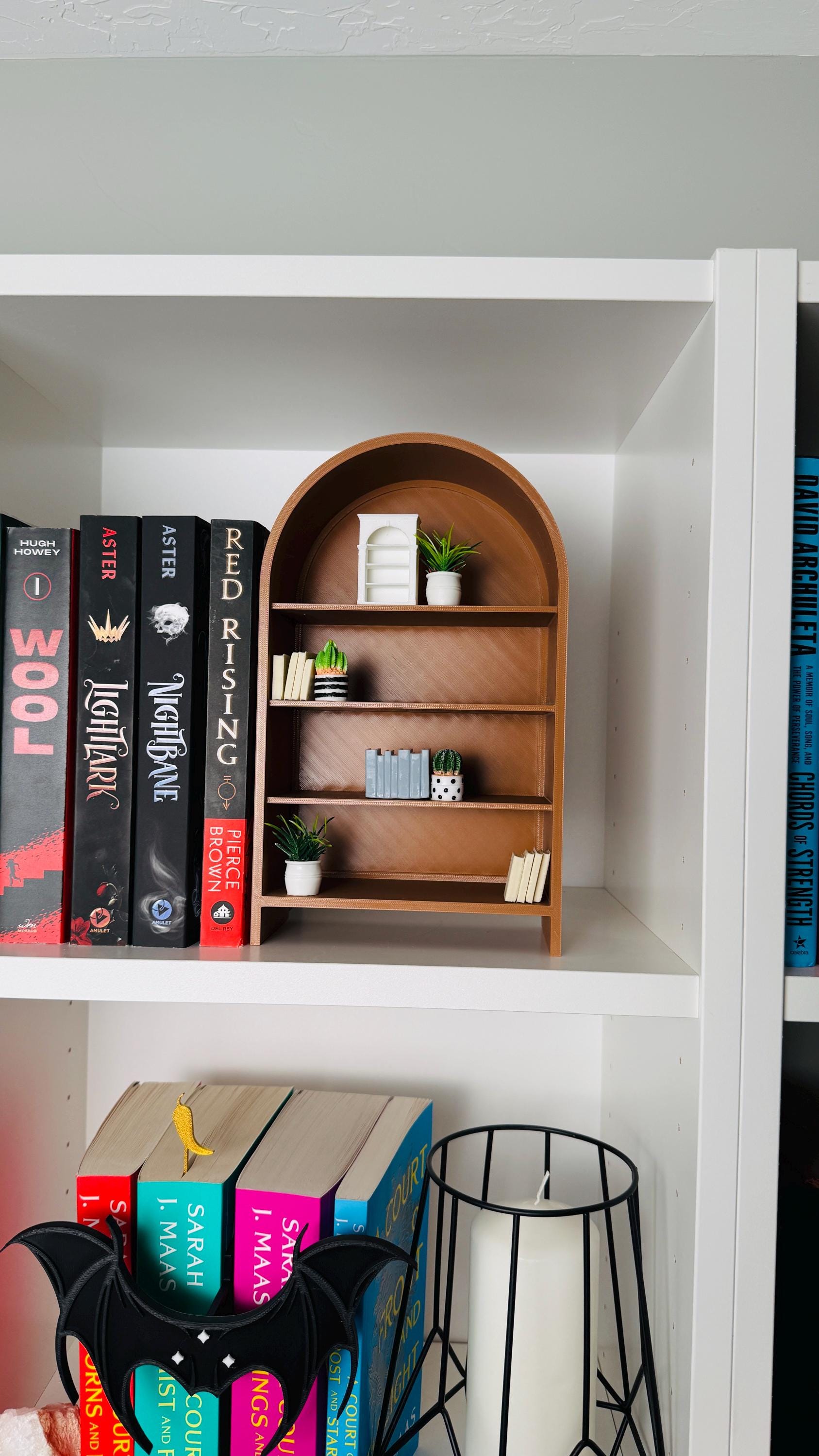 ARCHED BOOKSHELF BOOKEND | Book Swag | Library | Bookish Gift | Reading | 3D Printed | Book Nook | Mini Bookshelf | Mini Stand | Miniverse