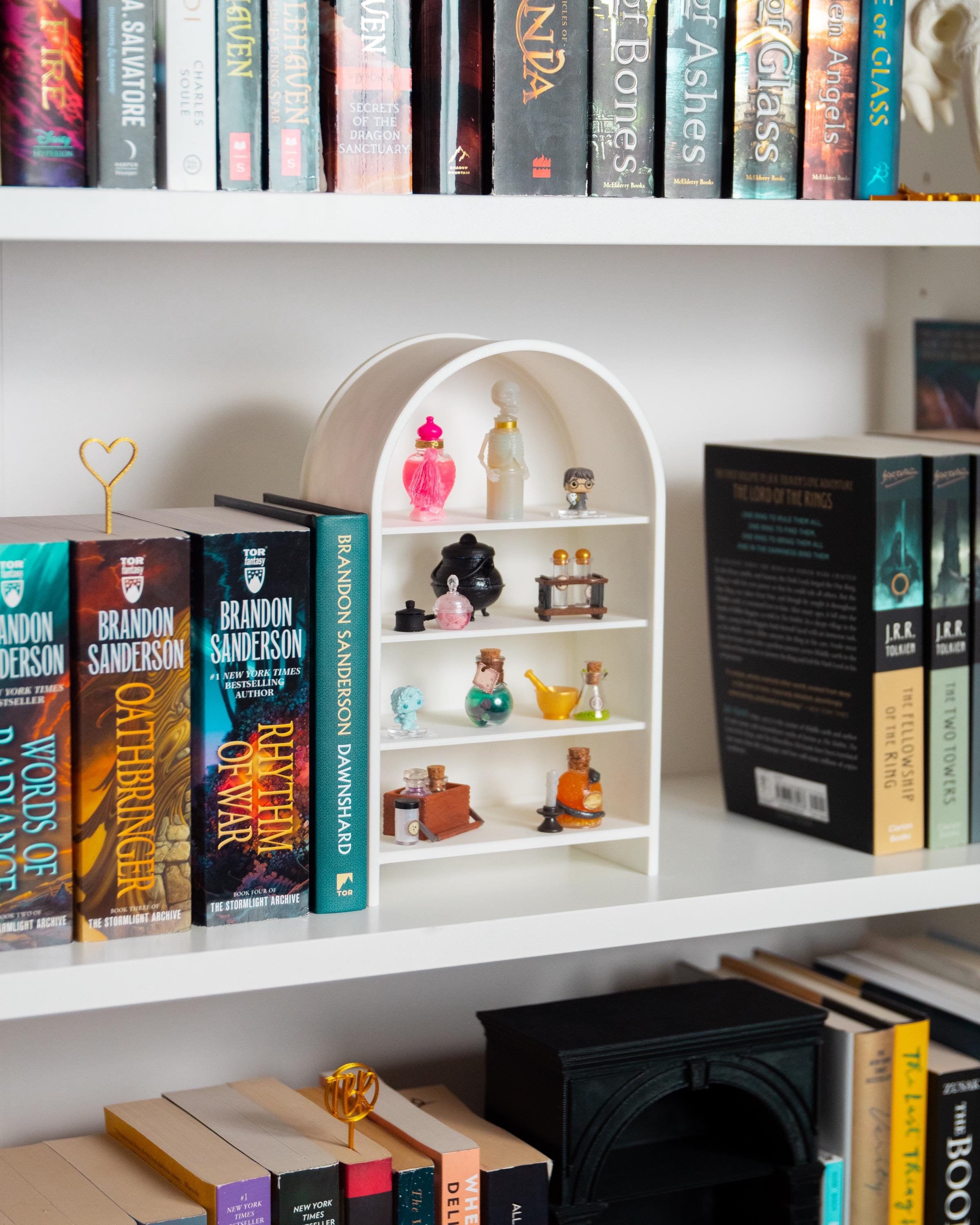 ARCHED BOOKSHELF BOOKEND | Book Swag | Library | Bookish Gift | Reading | 3D Printed | Book Nook | Mini Bookshelf | Mini Stand | Miniverse