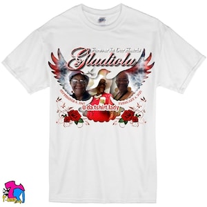 Erinnerungs-Shirt | Beerdigung Shirt | Ruhe in Frieden Shirts | In liebevoller Erinnerung | Individuelles Beerdigung Shirt | Individuell angefertigtes Erinnerungs-Hemd | Foto Shirts