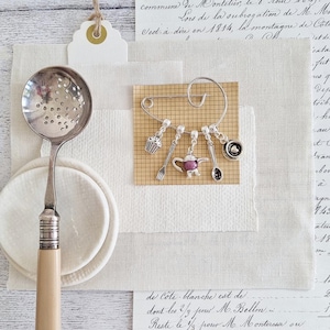 Handmade Tea and Cake Brooch