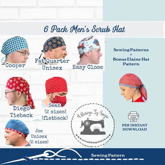 Mens surgical cap sewing pattern sale