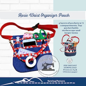 Nurse Fanny Pack Pattern Sewing Tutorial PDF Waist Pouch For Medical / Vet Tech The Rosie Nurse Tool Kit Gift DOWNLOAD