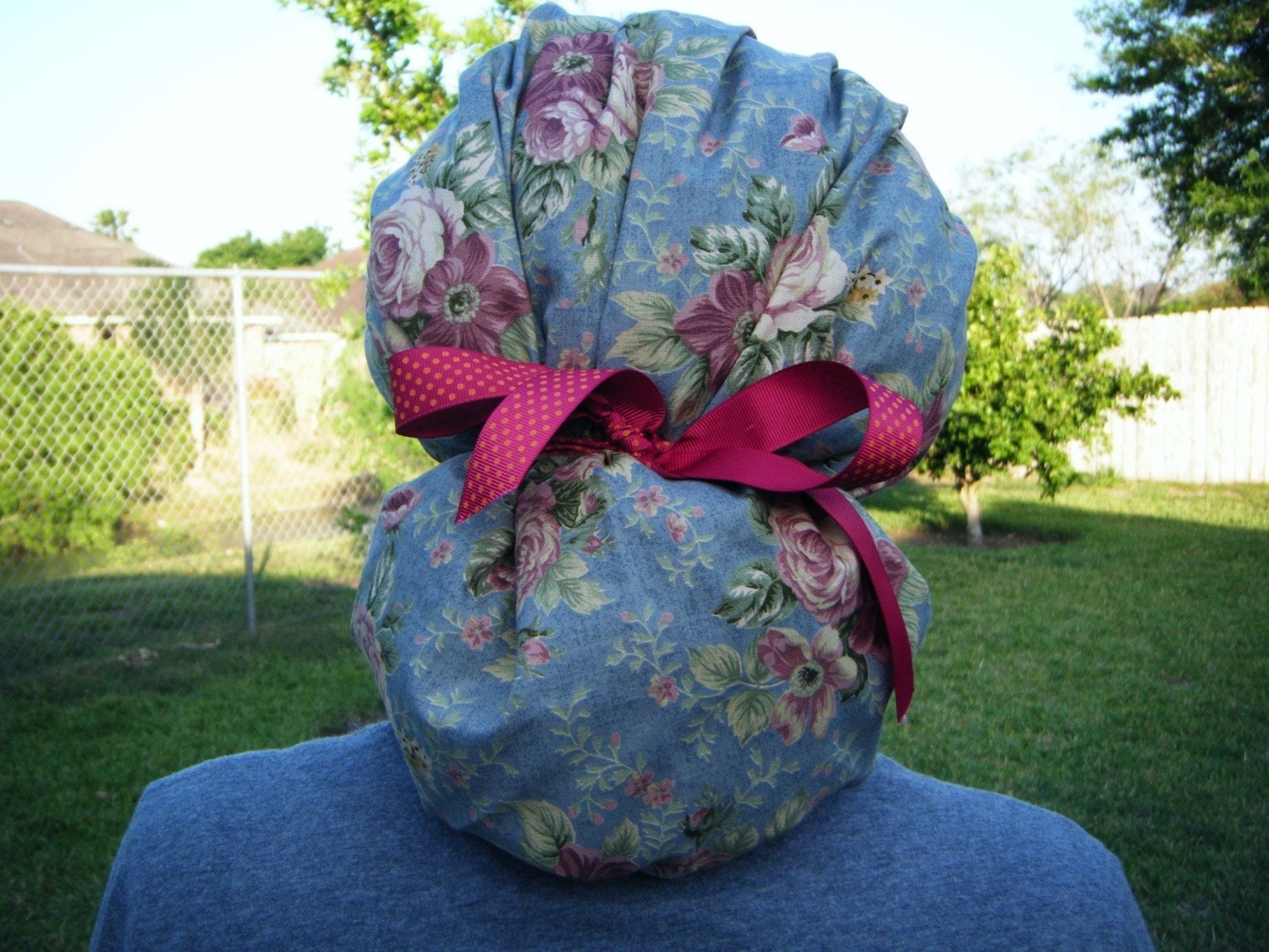 Scrub Hat Sewing Pattern tutorial DIY Ponytail Bouffant Scrub Etsy