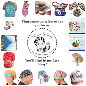 Scrub Cap Euro Sewing Pattern PDF Carli Hat Instant Download Template ...