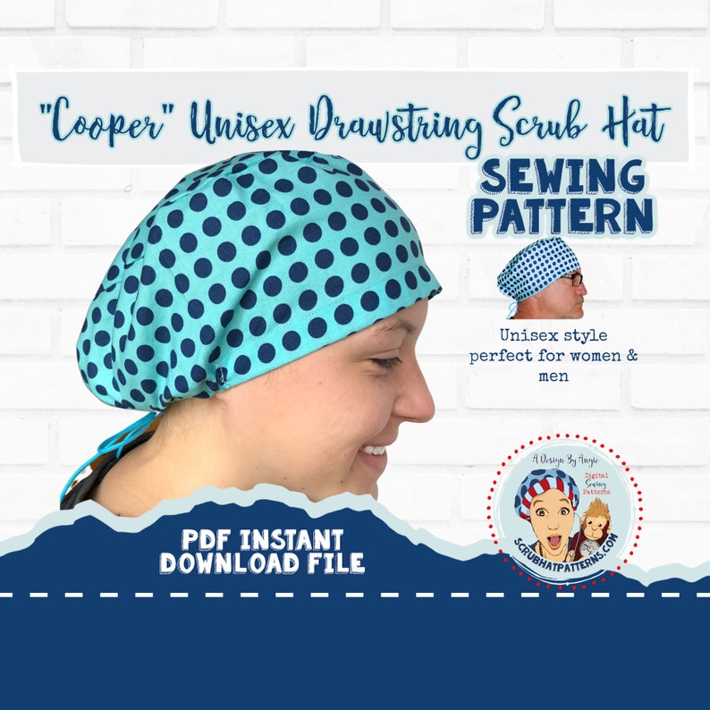 Scrub Cap Pattern With Ties for Doctors and Nurses Printable Etsy
