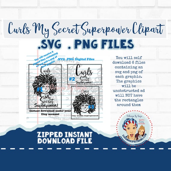 Curly Hair SVG PNG Curls My Secret Super Power Kinky Haired - Etsy Curly Hair SVG PNG Curls My Secret Super Power Kinky Haired - Etsy