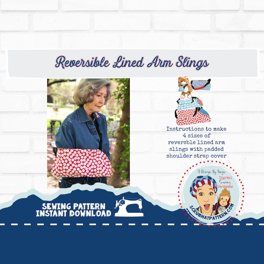 Arm Sling Cast Cover Sewing Pattern 4 Sizes Childrens to Adult With
