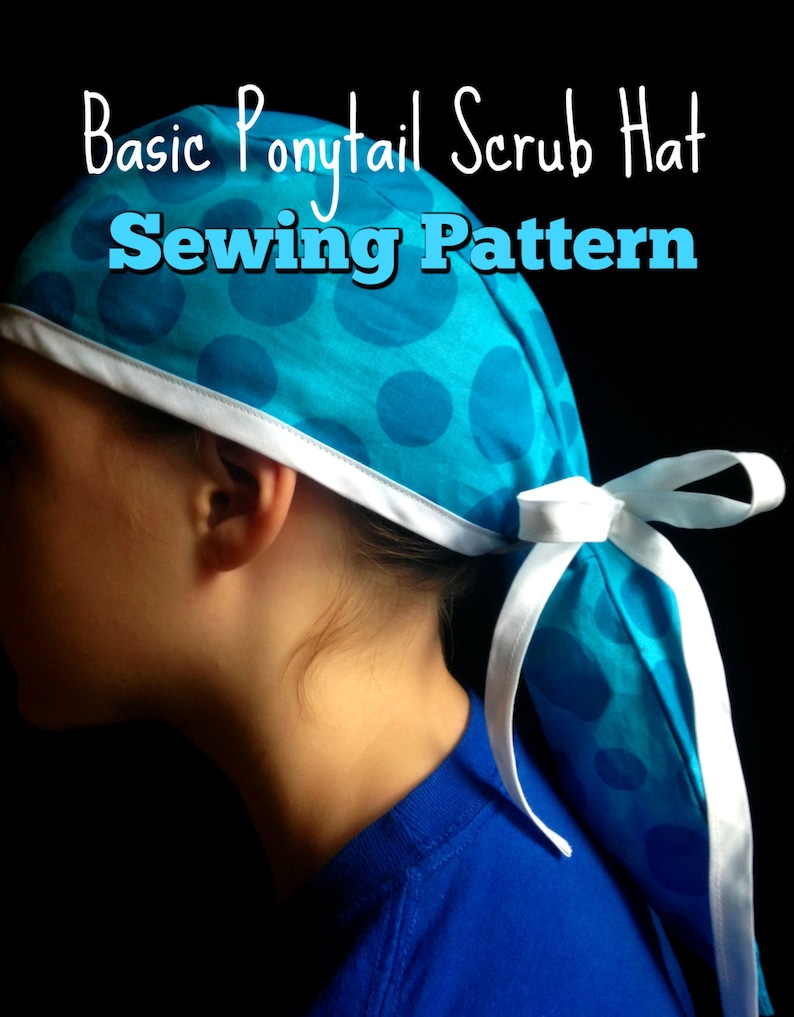 Scrub Hat Sewing Pattern DIY Men's unisex and ponytail Etsy