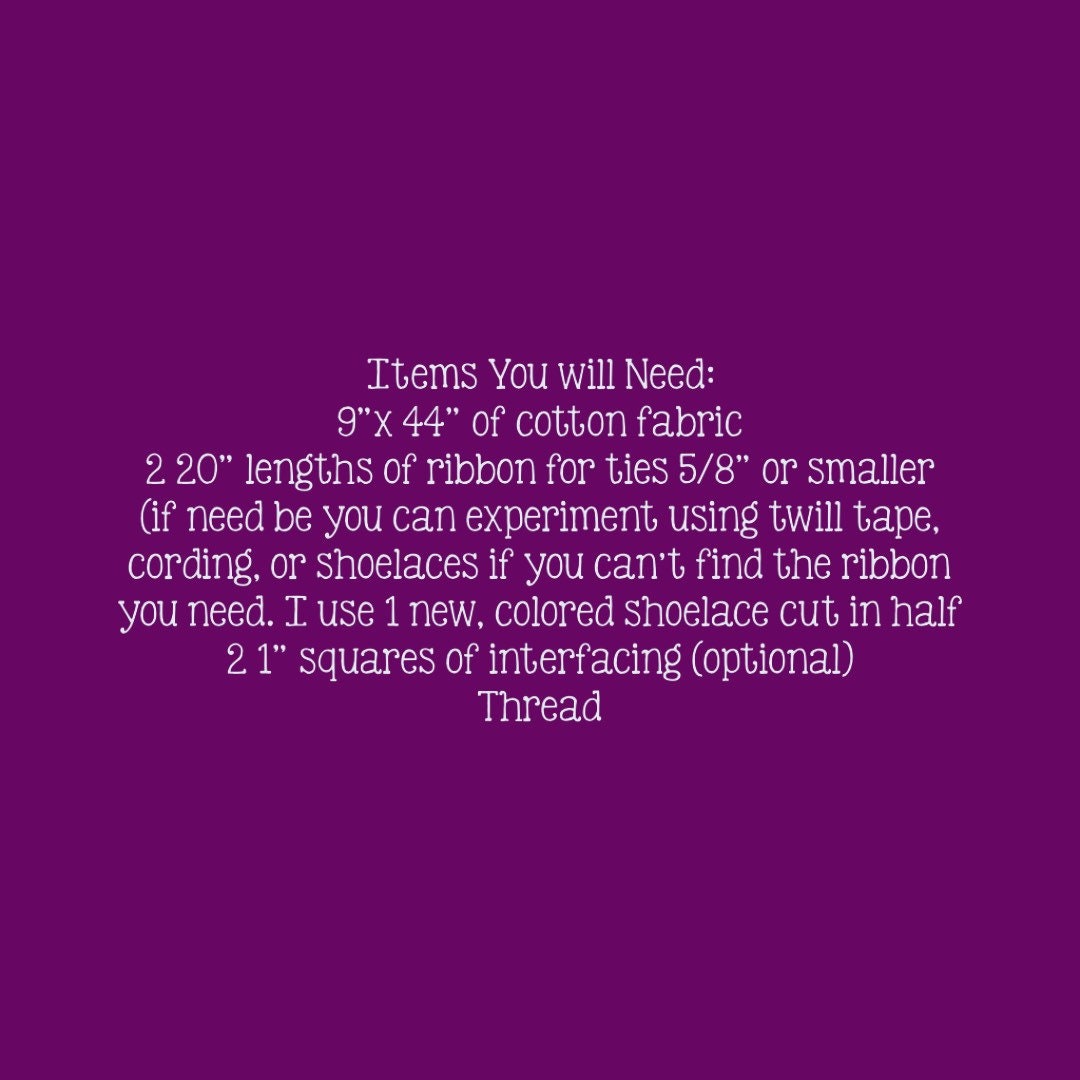 pattern for scrub cap with ties