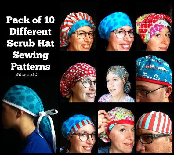 Scrub Hat Sewing Pattern ALL 60 DIY Downloadable PDF Sewing Etsy Enchanting Scrub Patterns Scrub Hat Sewing Pattern ALL 60 DIY Downloadable PDF Sewing Etsy Enchanting Scrub Patterns