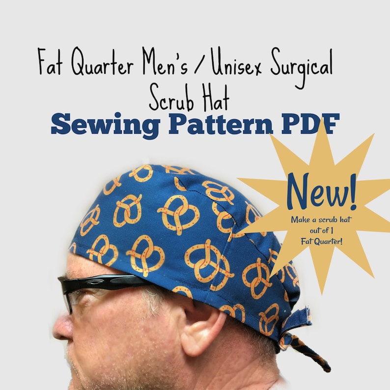 Body weight Quarter Surgical Scrub Hat Sewing Habit PDF Obtain Mens Uni Tieback Scrub Cap image regarding Free Printable Scrub Hat Patterns referred to as Excess weight Quarter Surgical Scrub Hat Sewing Habit PDF Obtain Mens Uni Tieback Scrub Cap