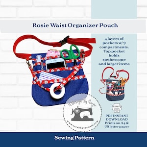 Nurse Fanny Pack Pattern Sewing Tutorial PDF Waist Pouch For Medical / Vet Tech The Rosie Nurse Tool Kit Gift DOWNLOAD