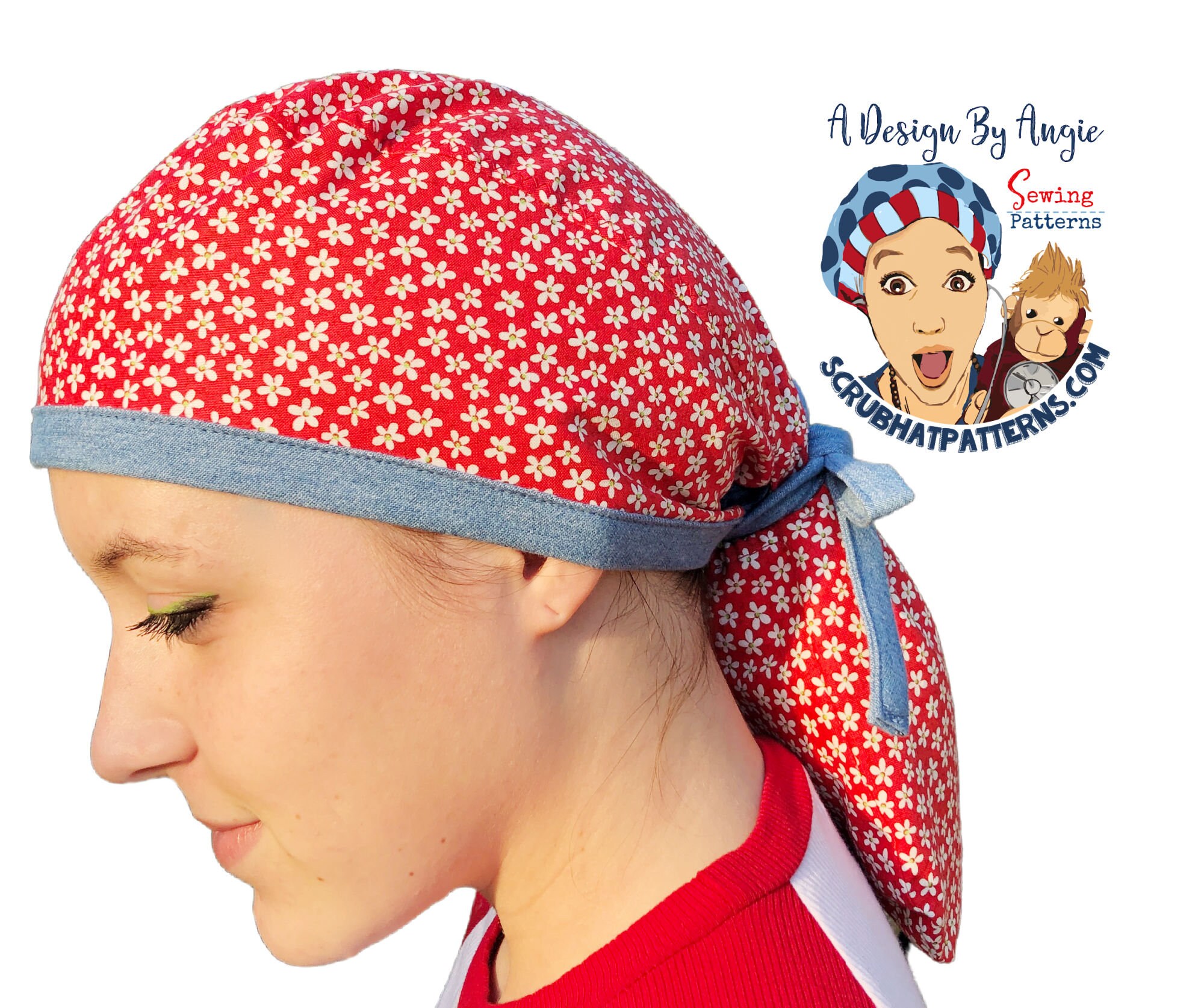 Set of 6 Surgical ponytail bun caps / hats handmade Amazon.com: Unisex Medical Scrub Cap - Don main image 2