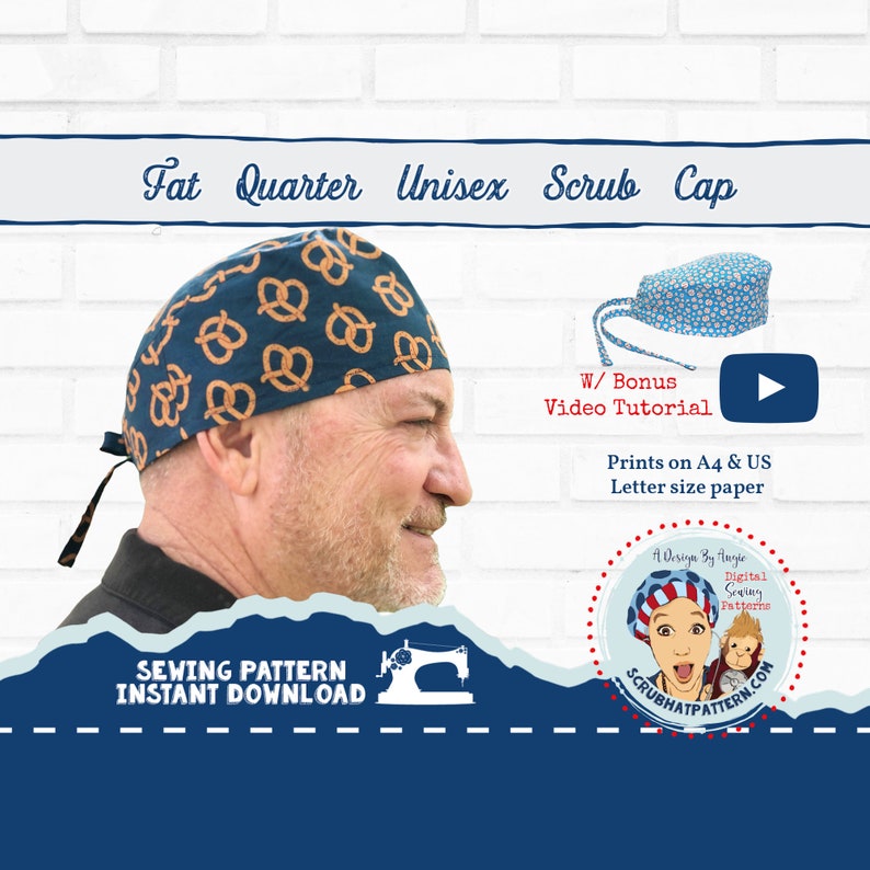 unisex scrub cap sewing pattern