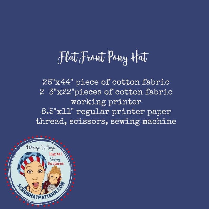 ponytail scrub cap sewing pattern