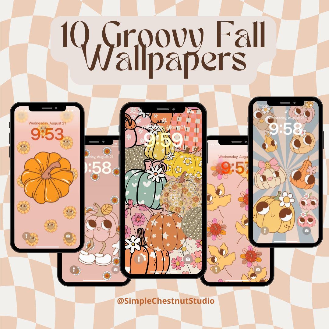 Groovy Fall Computer Backgrounds Groovy Fall Phone Wallpaper, Groovy Lock Screen, Fun Phone Backgrounds ...