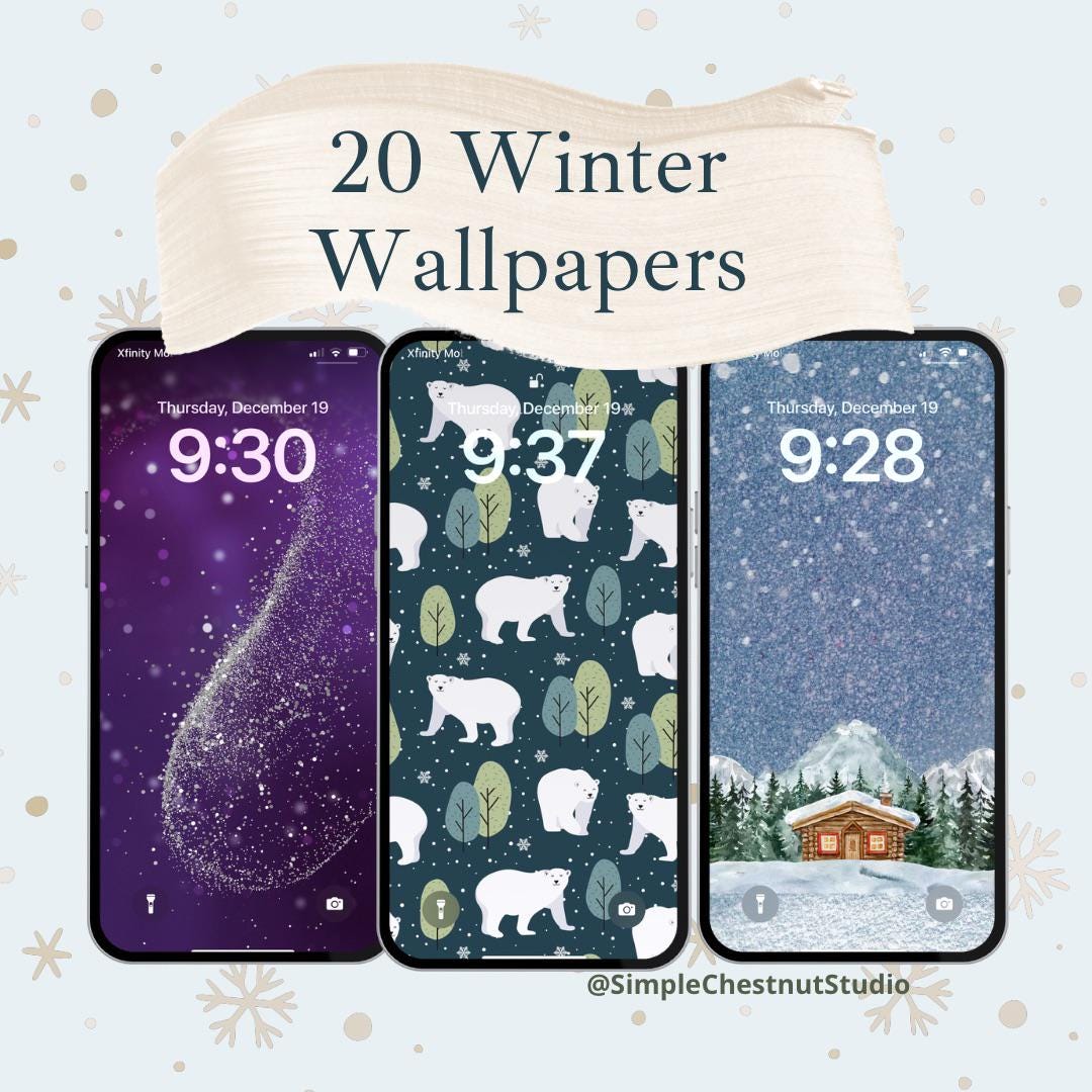 Winter Themed Smartphone Wallpapers, Winter Aesthetic, Winter Pattern Phone Wallpaper, Winter Gemstone Wallpaper, Snowflakes