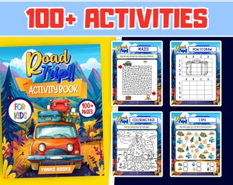 Road Trip Activity Book for Kids | Travel Games & Journal (PDF Download ...