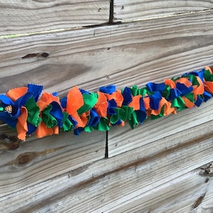 Florida Gators Garland | Blue Green Orange Decor | Graduation | College Football Party Tailgate Banner | Game Day Garland | Fabric or Felt