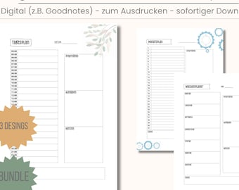 Digital Daily Planner Bundle: A4/A5 Printable PDF