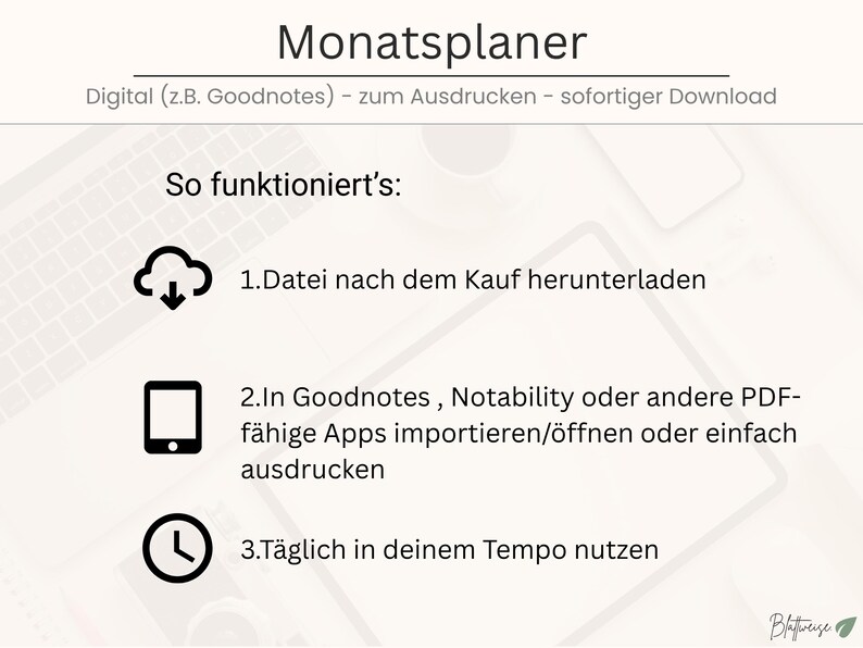 Minimalist Monthly Planner Printable: To-Do List & Daily Overview (PDF Download) image 5