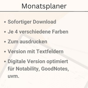 Minimalist Monthly Planner Printable: To-Do List & Daily Overview (PDF Download) image 2
