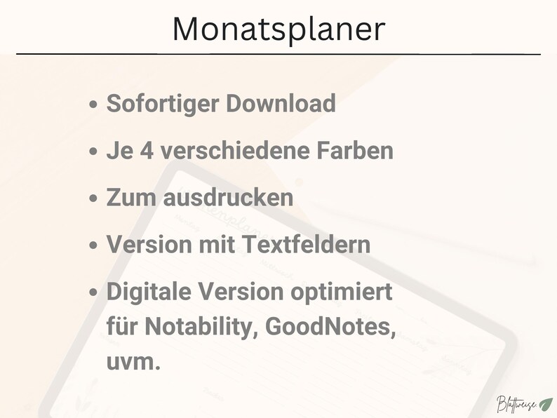 Minimalist Monthly Planner Printable: To-Do List & Daily Overview (PDF Download) image 2
