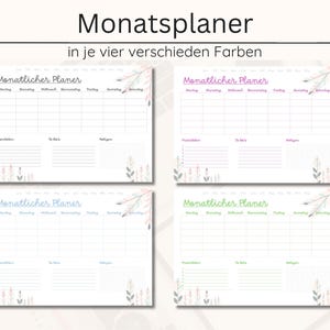 Minimalist Monthly Planner Printable: To-Do List & Daily Overview (PDF Download) image 3