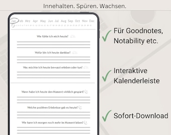 Achtsamkeitsjournal | Tagebuch für mehr Achtsamkeit & Selbstreflexion | Digital | Geschenkidee