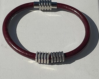 Men's Nuts & Bolts Leather Bracelet