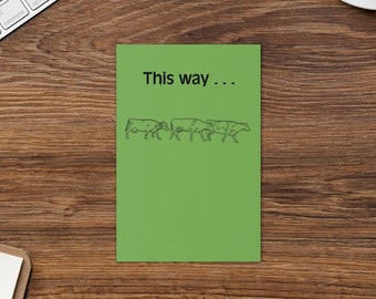 Going Away Card: This Way to Greener Pastures