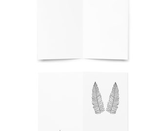 Ferns Greeting Card: Blank Inside, Botanical Design