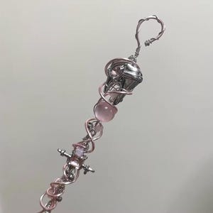 Silver Teeth Cigarette Holder, Crystal Winding Cigarette Holder, Pink Cross Cigarette Holder,Women&#39;s Smoke Kit,Pink Crystal Cigarette Holder