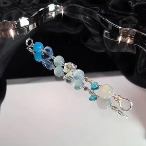 Blue Beaded Cigarette Holder, Exquisite Women&#39;s Cigarette Holder, Ocean-Colored Cigarette Holder, Cigarette Accessories, Gifts for Smokers